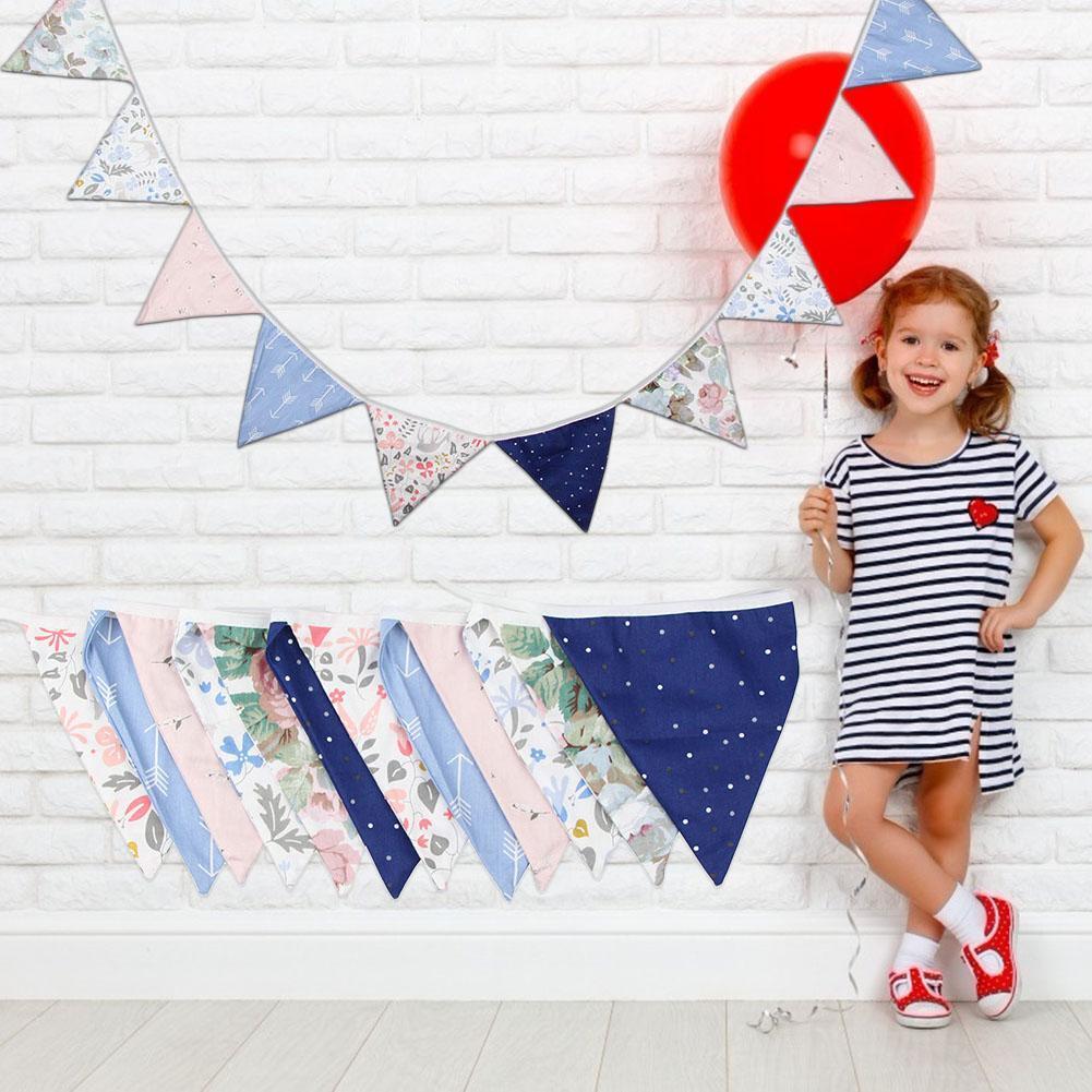 3.2m Nordic Style Cotton Bunting Pennant Flag Garland Wedding Party Decor