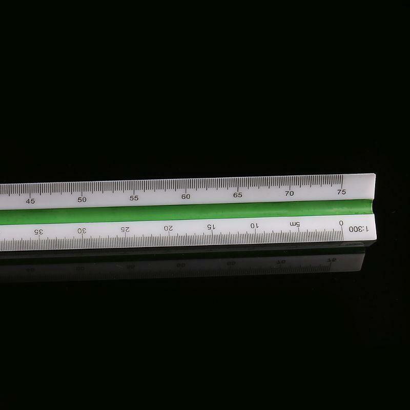 30cm Plastic Triangular Scale Ruler Architect Engineer Drafting Measuring Tool