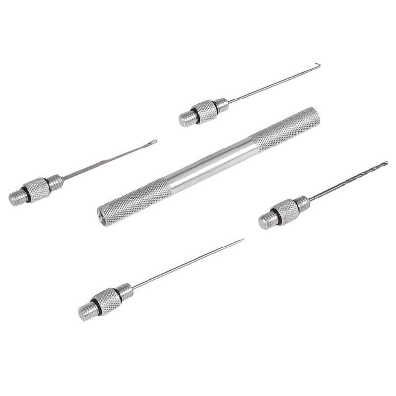 5Pcs Metal Baiting Needle Set Fishing Terminal Tackle Fishing Baiting Tool Pins