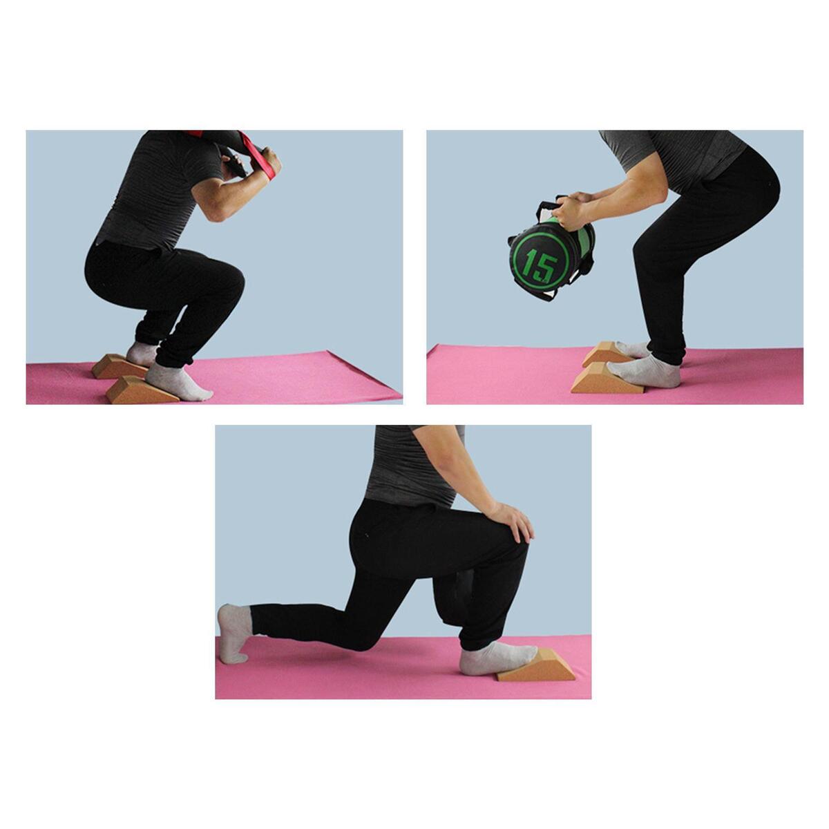 Cork Squat Wedge Block Exercise Brick Slant Board for Indoor Yoga