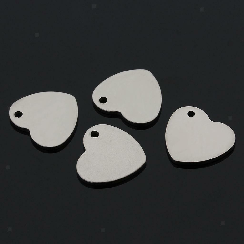 51x  Flat Heart Blank Stamping Charms Pendants Stamp Punch Jewelry Tool
