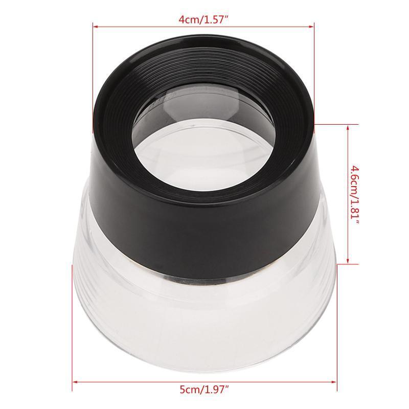 Portable 10X Stand Loupe Magnifier Desktop Magnifying Glass- Eye Loop Monocle-