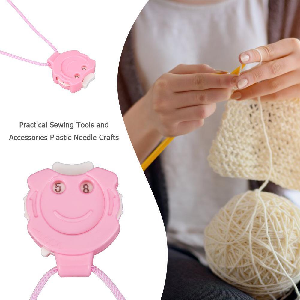 Plastic Needle Crafts Crochet Knitting Sewing Row Counter with Hanging Rope