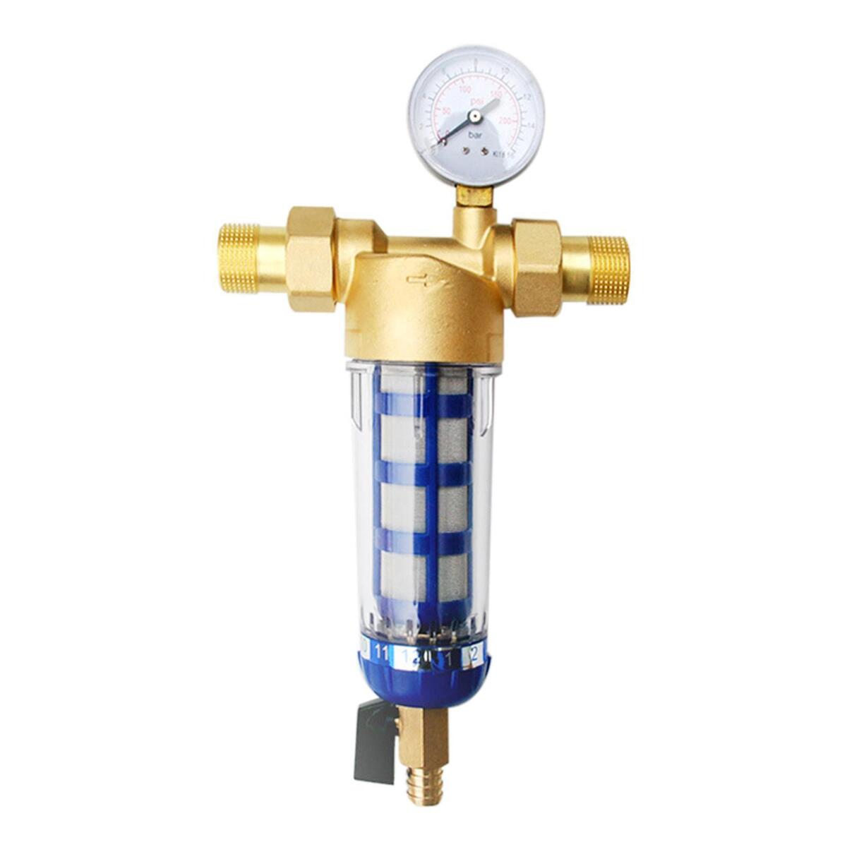 40 Micron Water Pre Filter System Spin Down Sediment for Well Water Bathroom