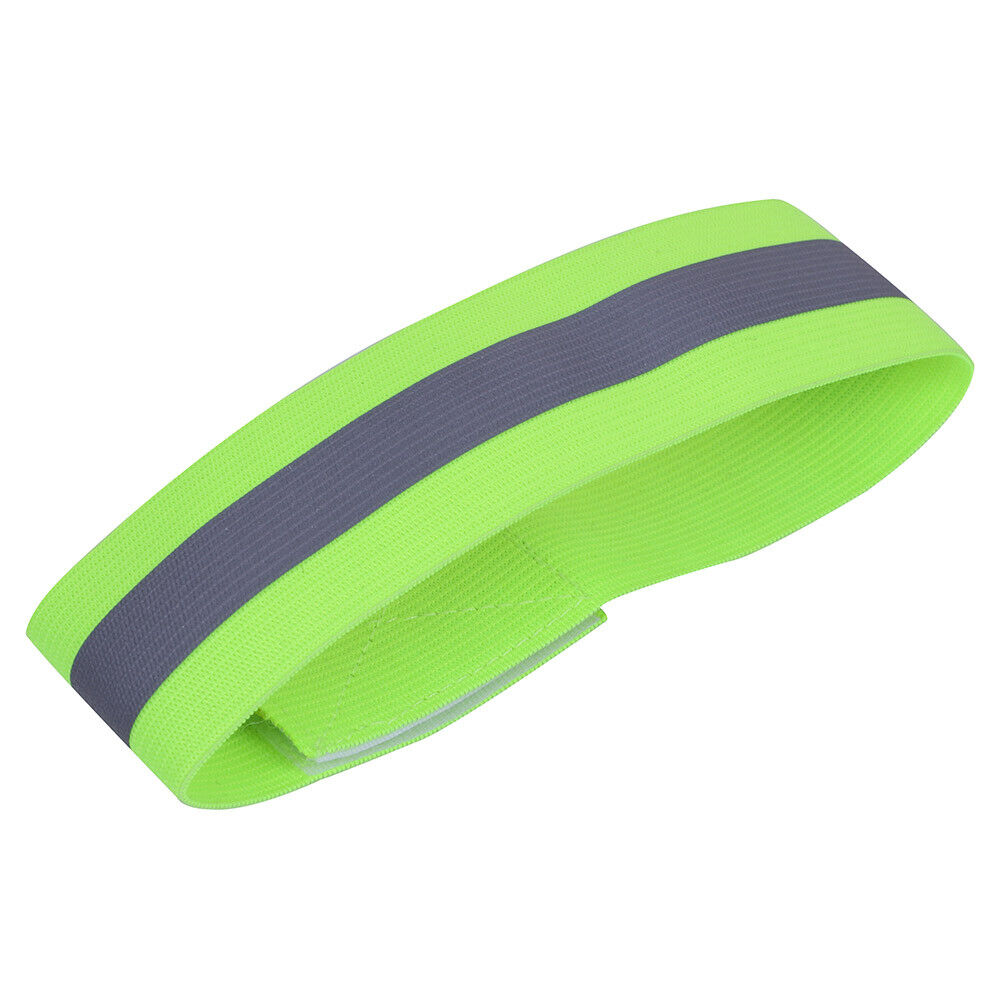 2x Night Reflective Bike Safety Armband Outdoor Sports Arm Strap (Green)