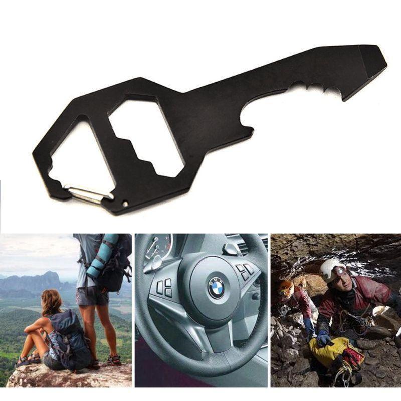 Keychain Bottle Opener Multi Tool 6 Tools in 1 Carry Pocket and Backpack Tool