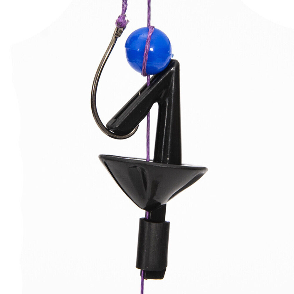 20pcs Sea Fishing Rig Protects Hooks Bait Holders Clip Impact Shields Black