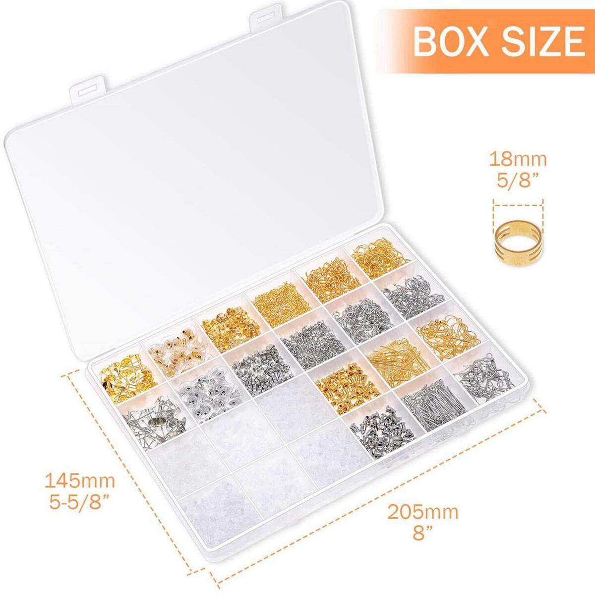2290Pcs Earring Making Kit Backs Tools Jump Rings Opener Earring Repair