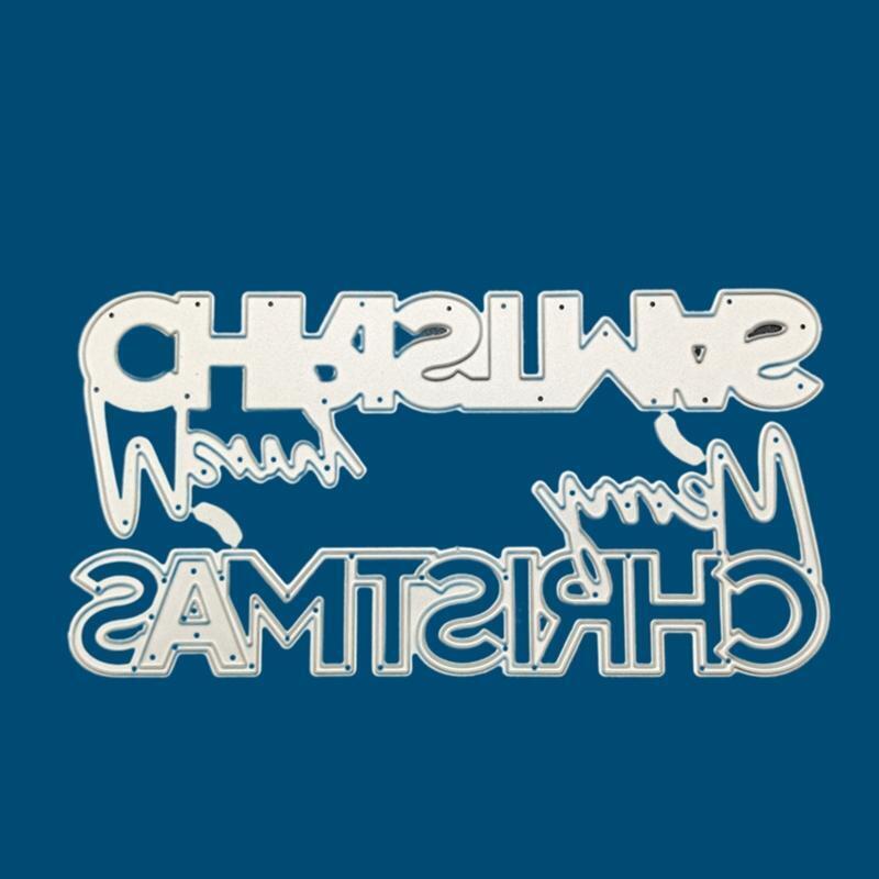 Merry Christmas Metal Cutting Dies Stencil DIY Scrapbooking Album Paper Template