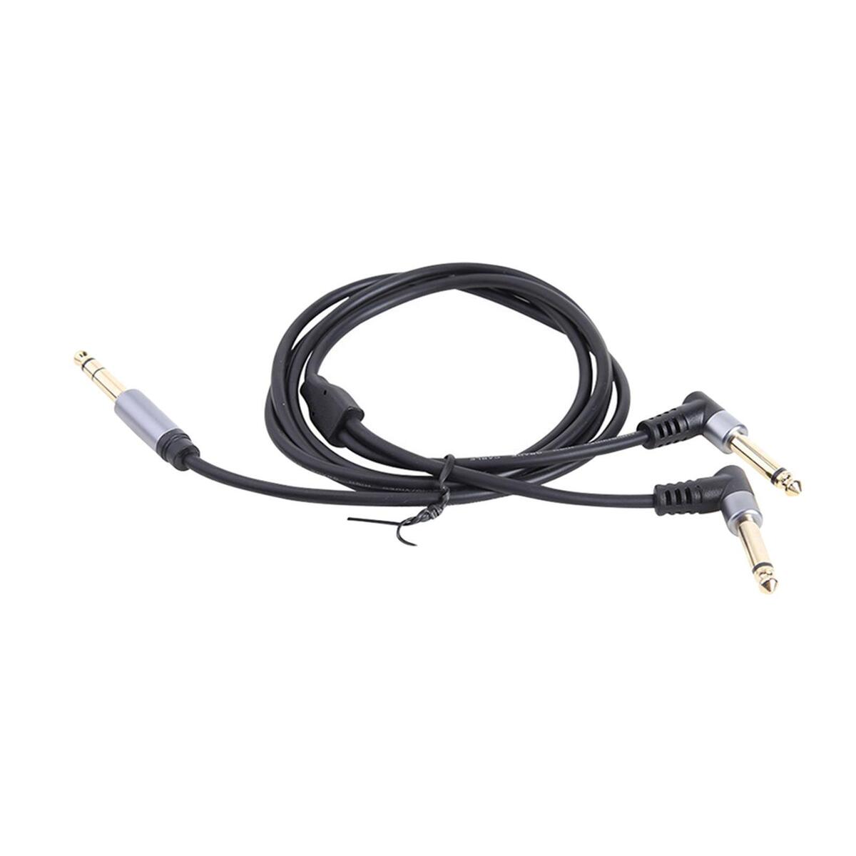 1/4 Insert Cable 6.35mm  Dual 6.35mm TS Stereo Breakout Cable Y Splitter