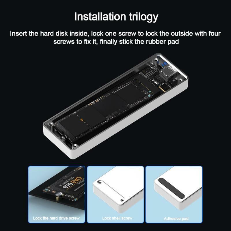Blueendless HDD Enclosure SSD Box USB3.1 Type C to Type C/USB-A 10Gb High Speed