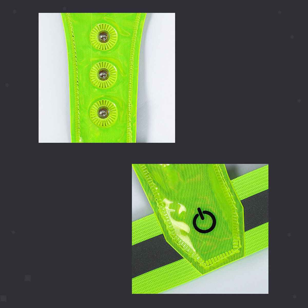 LED Reflective  for Accessories Night Running  Cycling Outdoor Pink