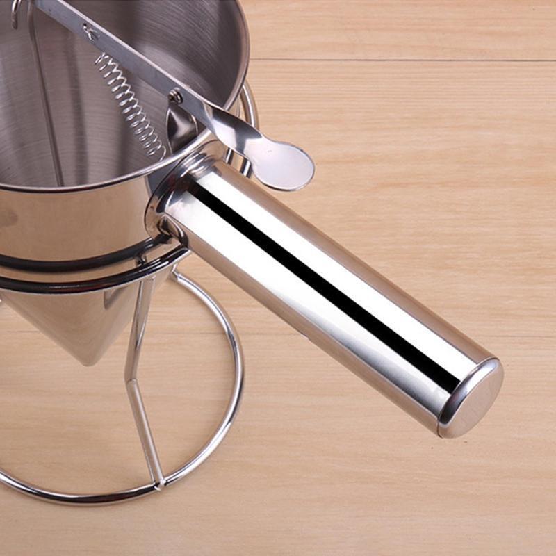 Pancake Batter Dispenser Stainless Steel Funnel Cake Dispenser with Stand