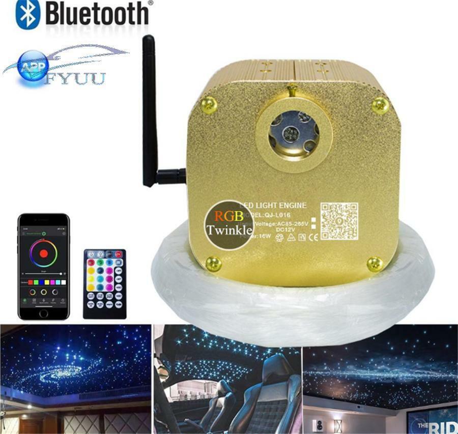 300pcs 16W 2M Bluetooth  Remote Music Control Star Ceiling winkle RGBW Fiber