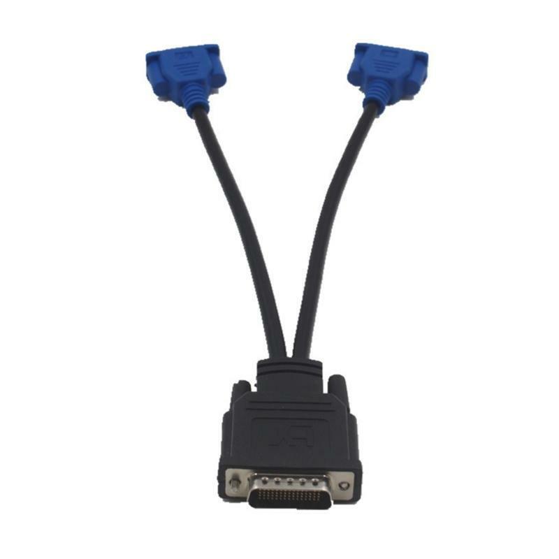 DMS-59 Pin to 2 VGA Splitter Adapter Cable Reduce the Loss of Data Transmission