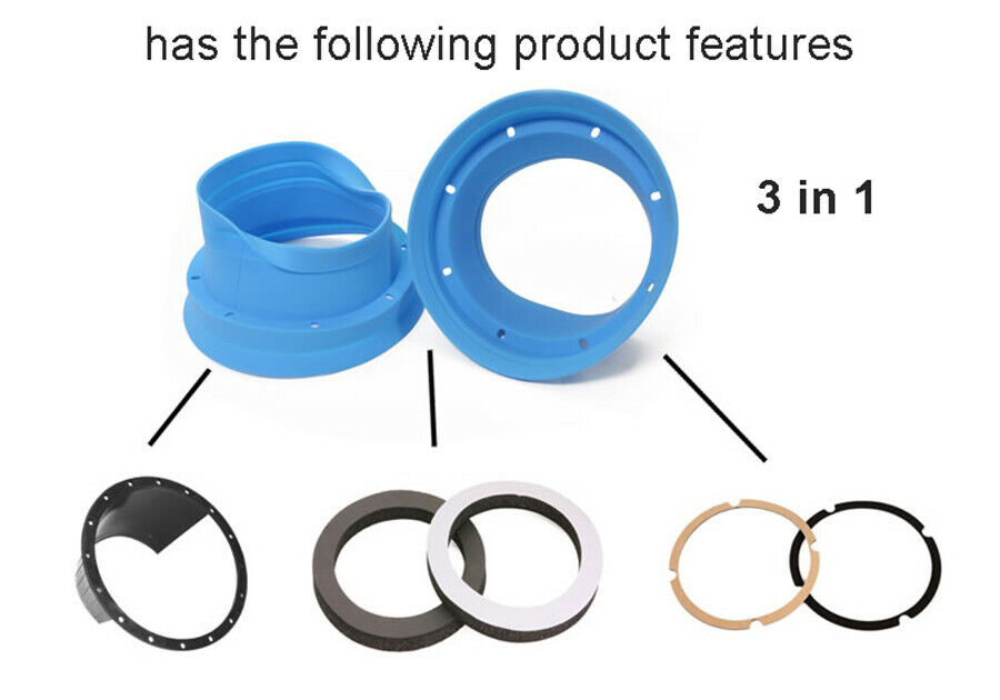 2pcs Car Speaker Baffle Waterproof Silicone Cover for 6.5 Inch Coaxial Speakers