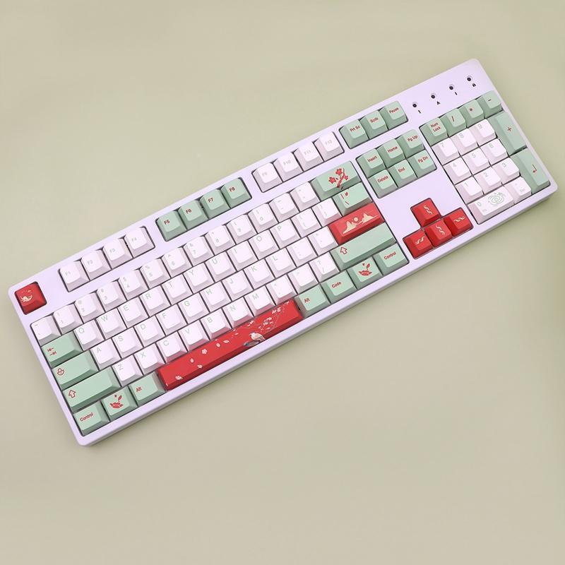136 Keycaps Cherry Height PBT Sublimation Keycap For 61/64/68/104/108 Keyboard