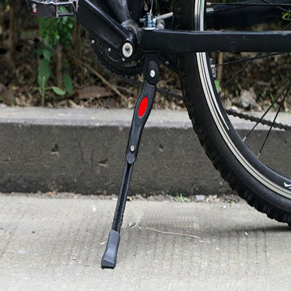 MTB Road Bike Side Parking Support Stand Adjustable Bicycle Kickstand Black