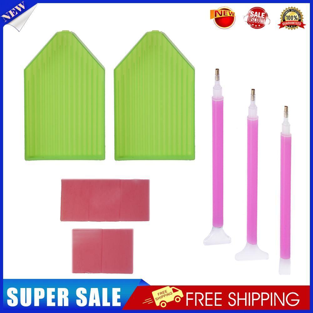 DIY Diamond Painting Tool Cross Stitch Tray Pen Mud Sewing Accessories Kit
