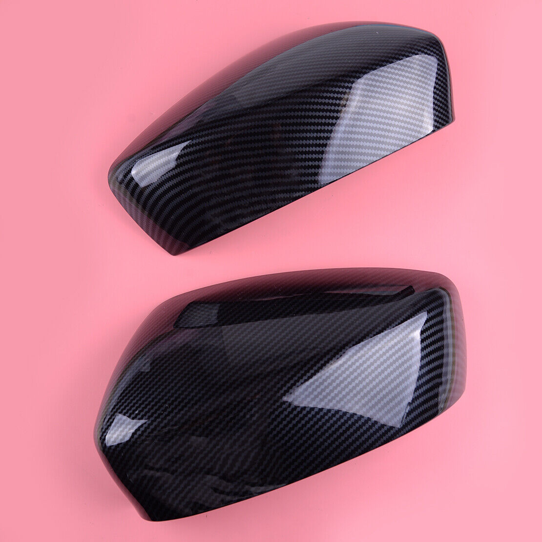 2x Carbon Fiber Style Rearview Side Mirror Cover Fit for Mazda 3 Axela 14-16 Li