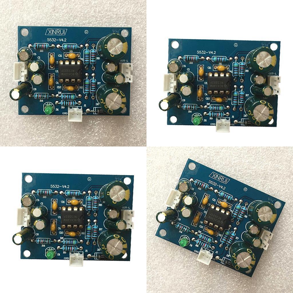 2 Pieces Pre-amp Amplifier Board Double Panel 12-35V Digital Audio Module