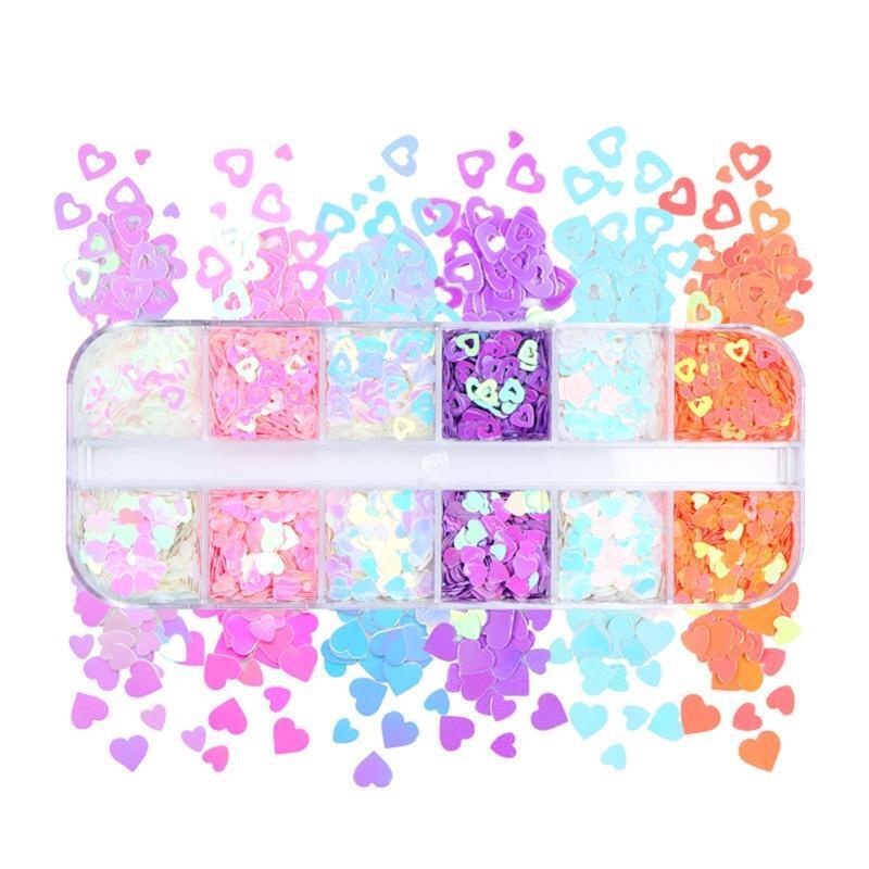 Valentine's Day Nail Art Glitter Sequin Nail Paillette Flake Decor Manicure Tool