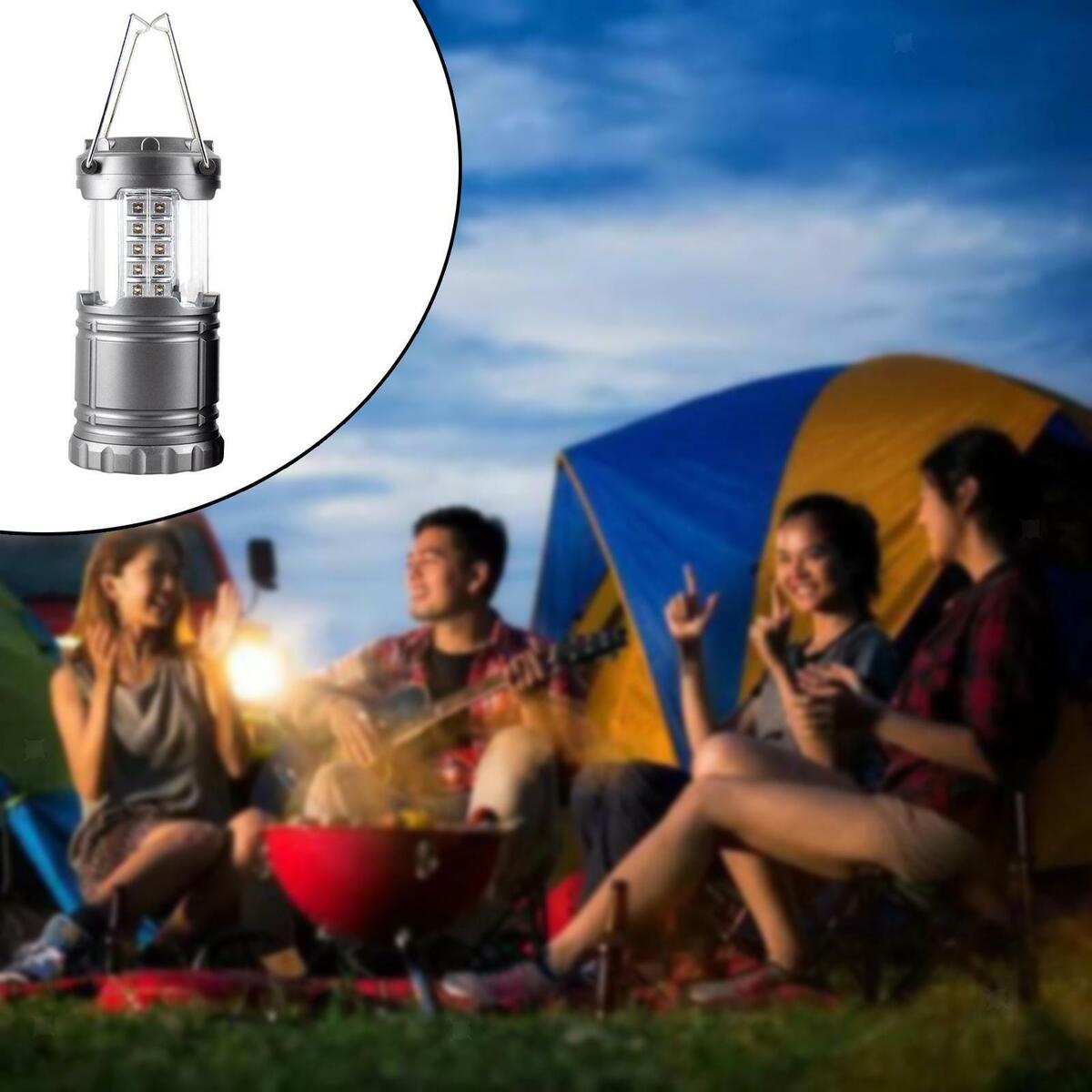 Portable LED Camping Tent Lantern Handheld Emergency Light Lamp Flashlight