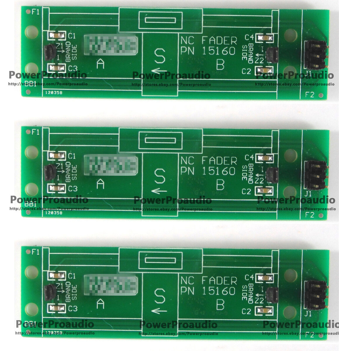 Lot of 3 NC FADER Hall Sensor PCB Assy for RANE TTM57sl, TTM56, TTM56s DJ Mixer