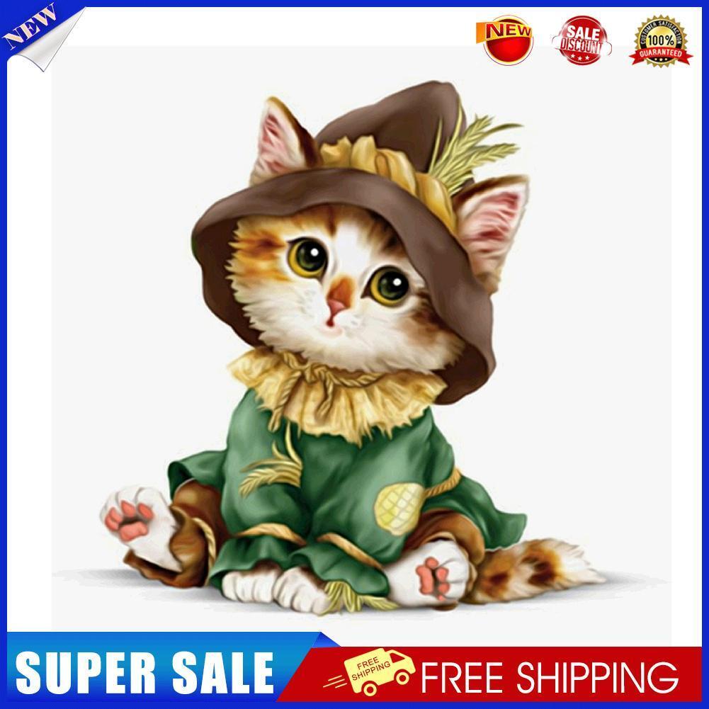 Cute Cat Cartoon 5D Diamond Painting Embroidery DIY Cross Stitch Home Decor