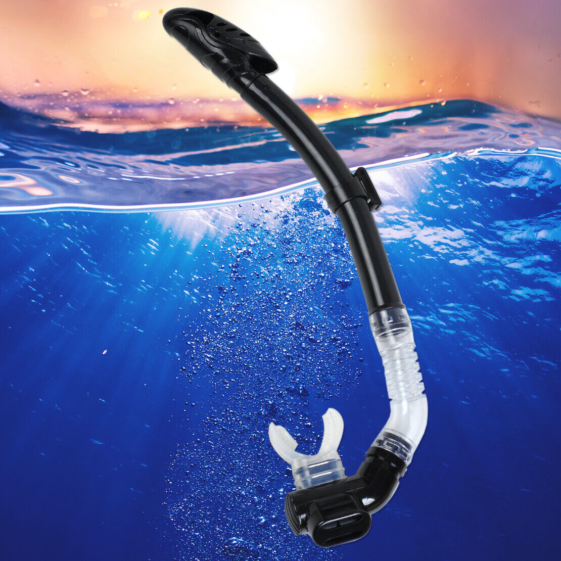 Silicone Totally Dry Purge Snorkel Scuba Diving Snorkeling Gear Swimming Li