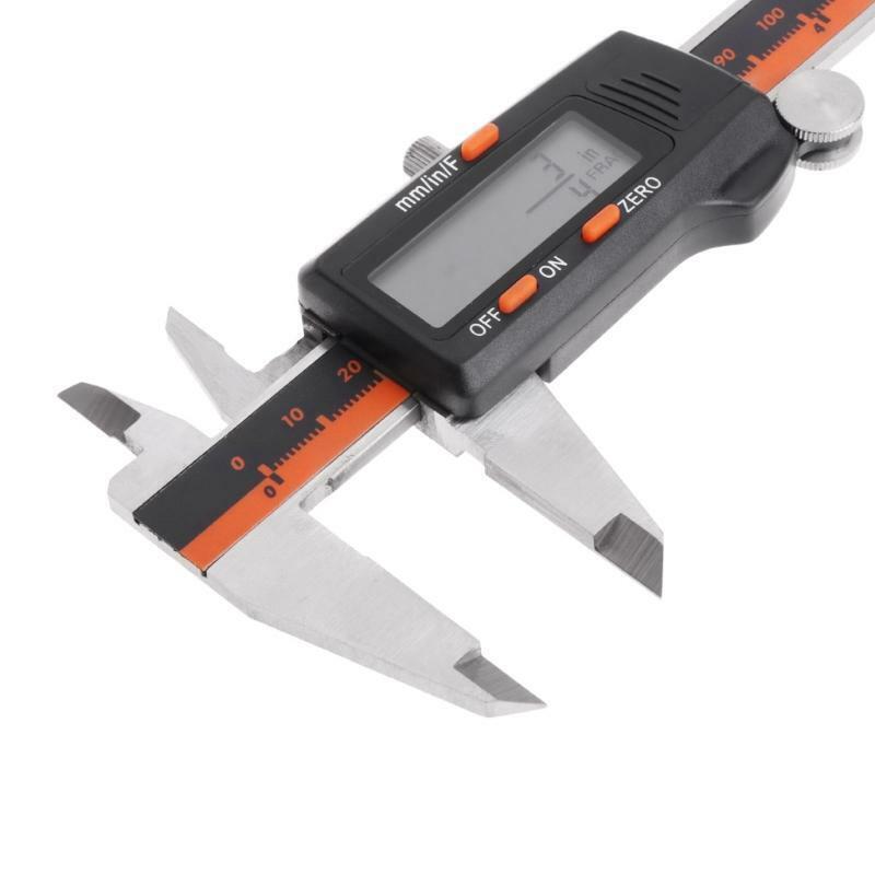 Electronic Digital Caliper Inch/Metric/Fractions 0-6 Inch/150 mm Stainless Steel