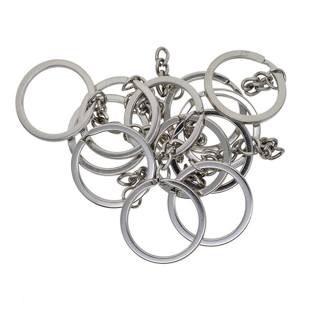 12 Pieces Metal Split Keychain Ring Parts Make Your Own Key Ring Findings