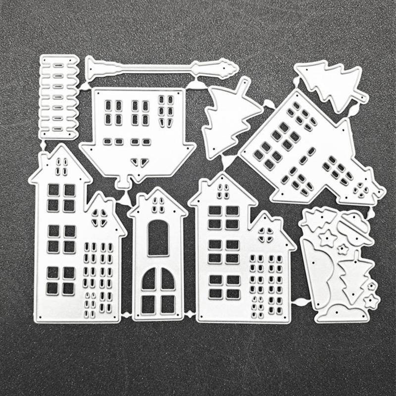 House Tree Metal Die Cuts Carbon Steel Cutting Dies for Carfts DIY Scrapbooking