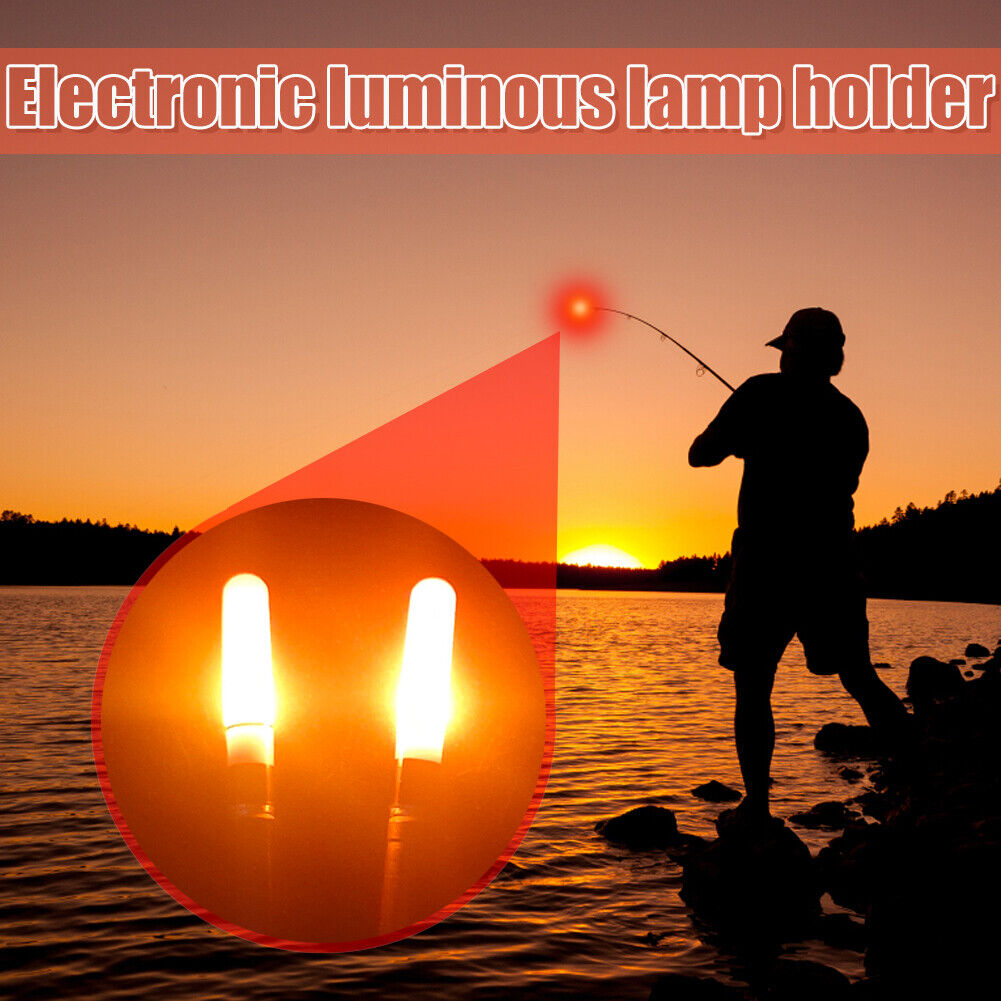 2pcs Luminous LED Light Stick Electronic Sea Fishing Rod Float Tube (Red)