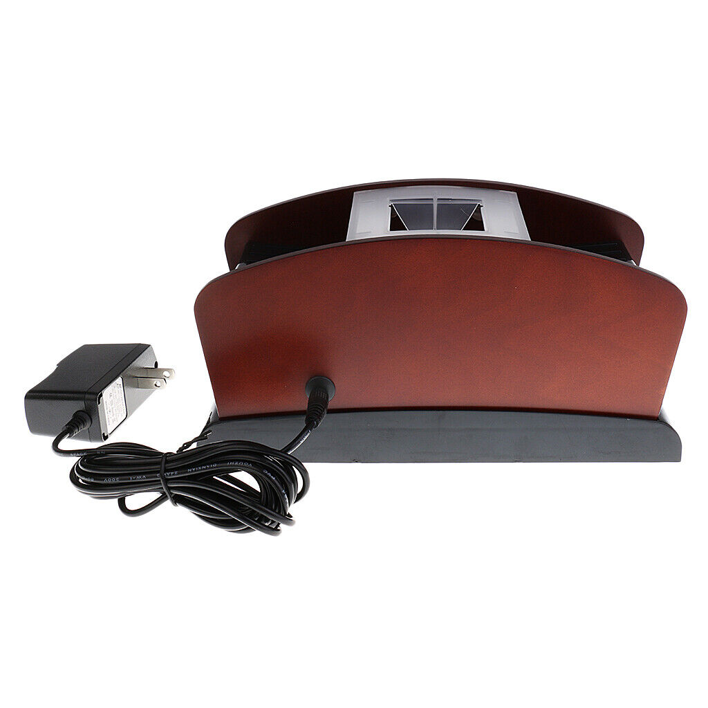 Wood Automatic Poker Card Shuffler Casino Playing Shuffling 2 Deck+Dealer #2