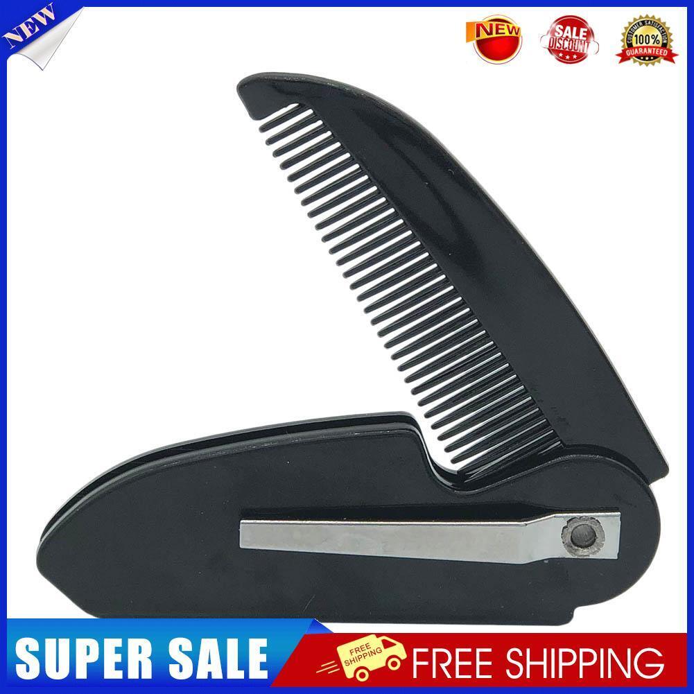 Man Woman Folding Portable Pocket Clip Beard Moustache Convenient Hair Comb
