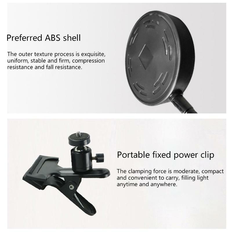Rotatable Dimmable Round Selfie Ring Light 4 Inch Lamp Camera Phone Holder