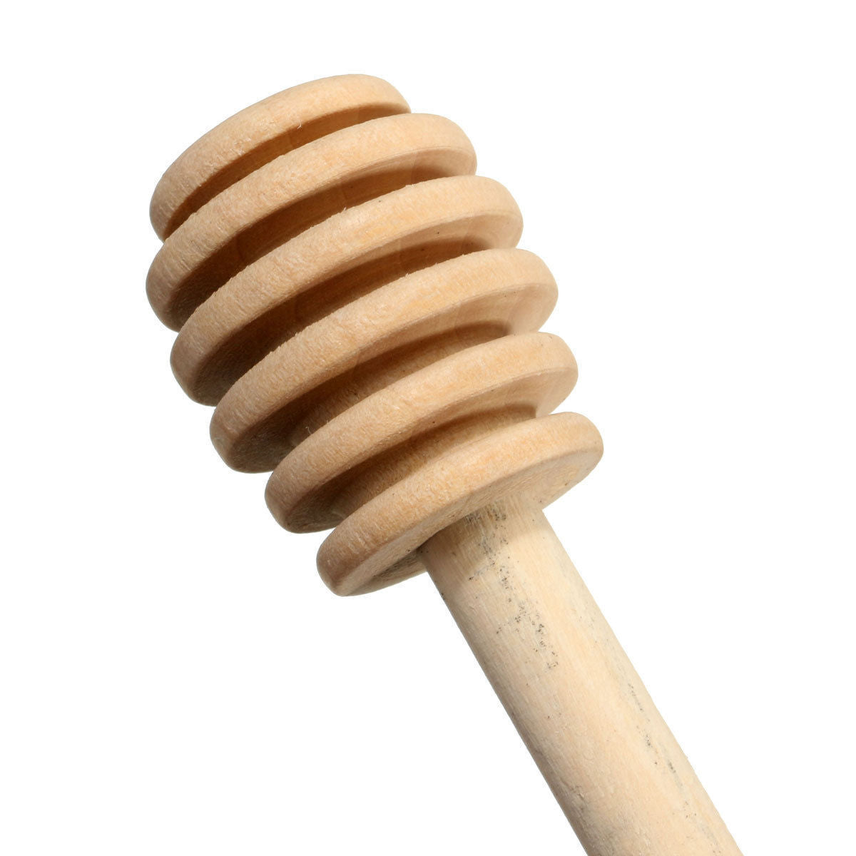 6" Long Wood Honey Dipper - Wooden Honny Pot Stick Spoon  Drizzler Server