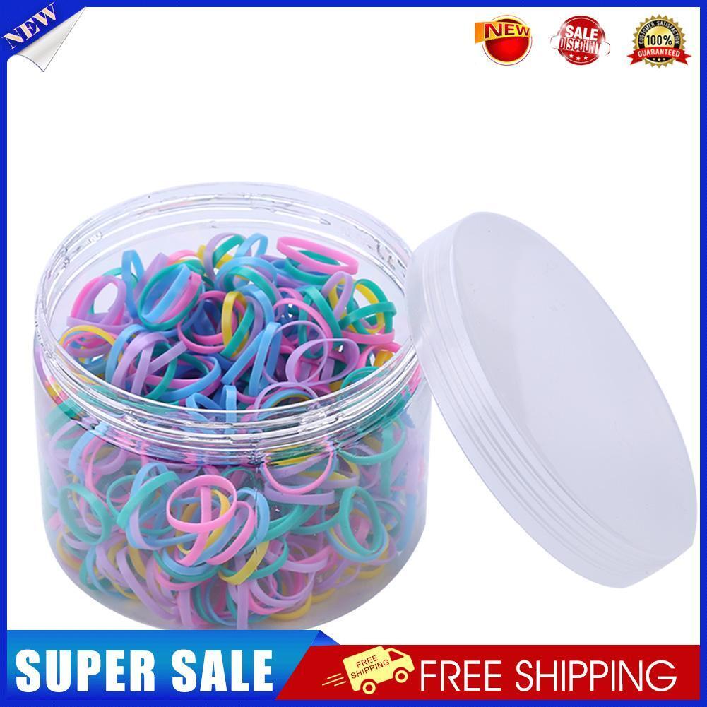 500pcs Rubber Band Ponytail Holder Girl for Hair Styling Ties (S STYLE-03)