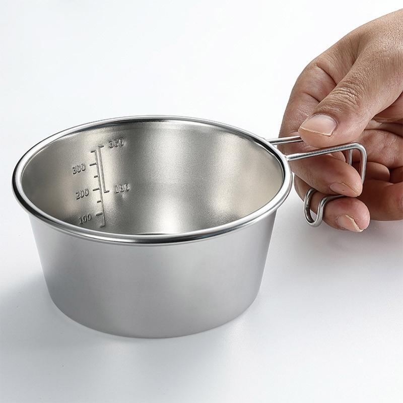 Coffee Cup Stainless Steel Creative Camping Boil Water Mug Coffee Cup 450ml