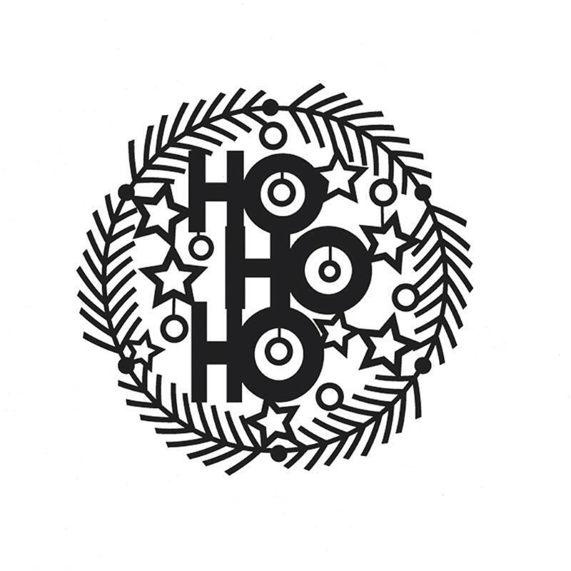 HO Christmas Circle Metal Cutting Dies Stencil DIY Scrapbooking Album Paper Card