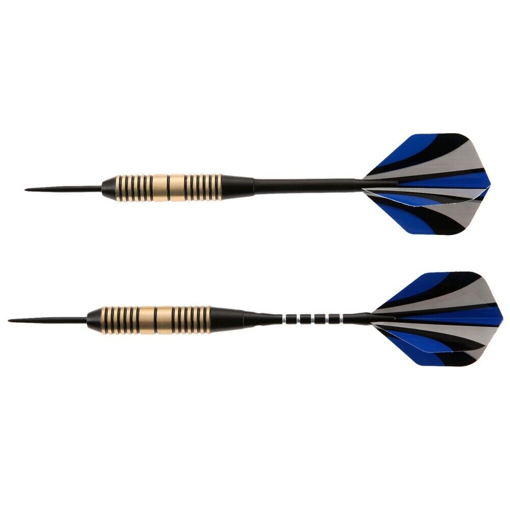 3pcs/Box Professional Brass Barrel Darts Set Blue Flights Indoor Sport Games 26g