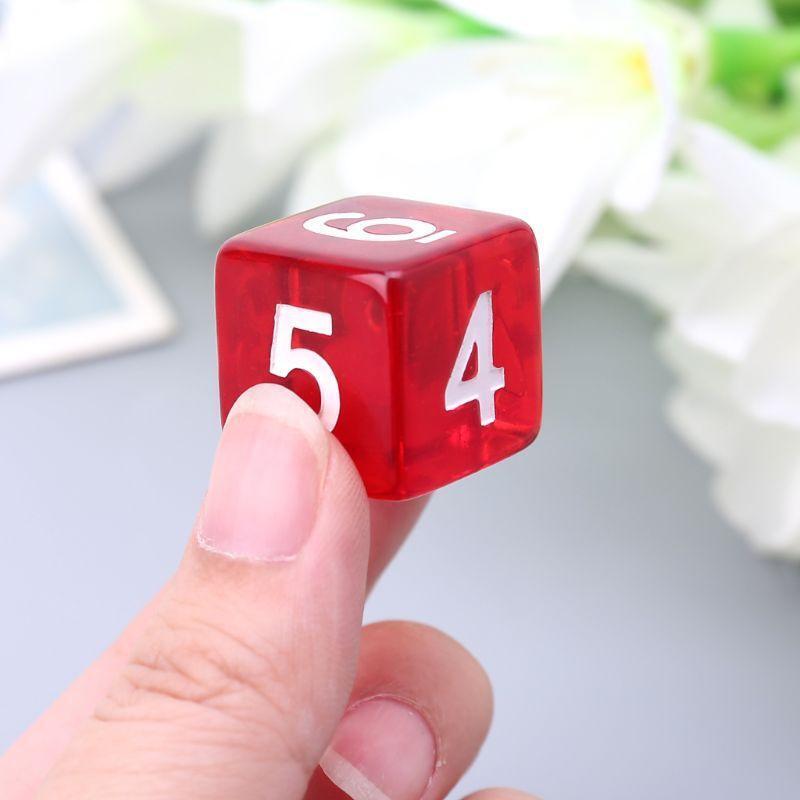 2pcs Six Sided Polyhedral Dice Beads Numbers Square Edged for Club Board Game