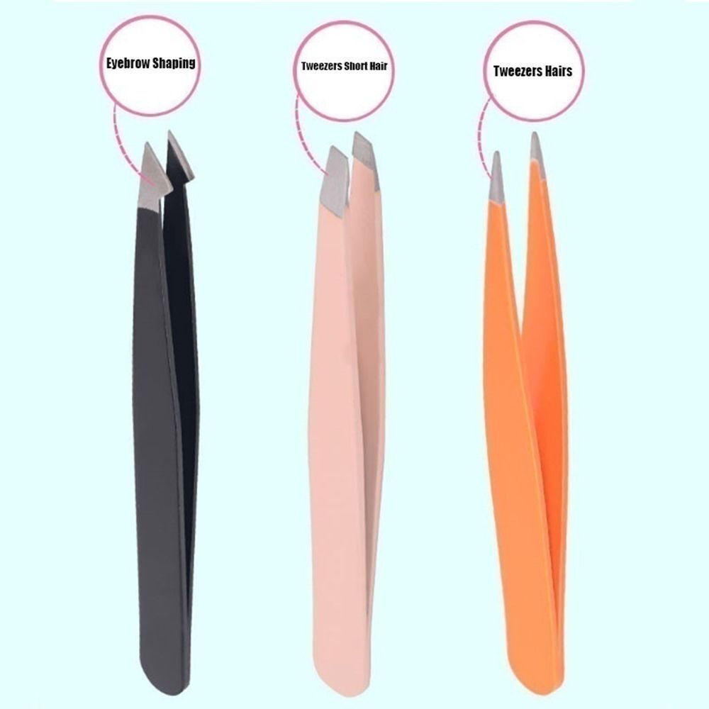 Beauty Tip Slant Stainless Steel Hair Removal Eyebrow Tool Eyebrow Tweezer