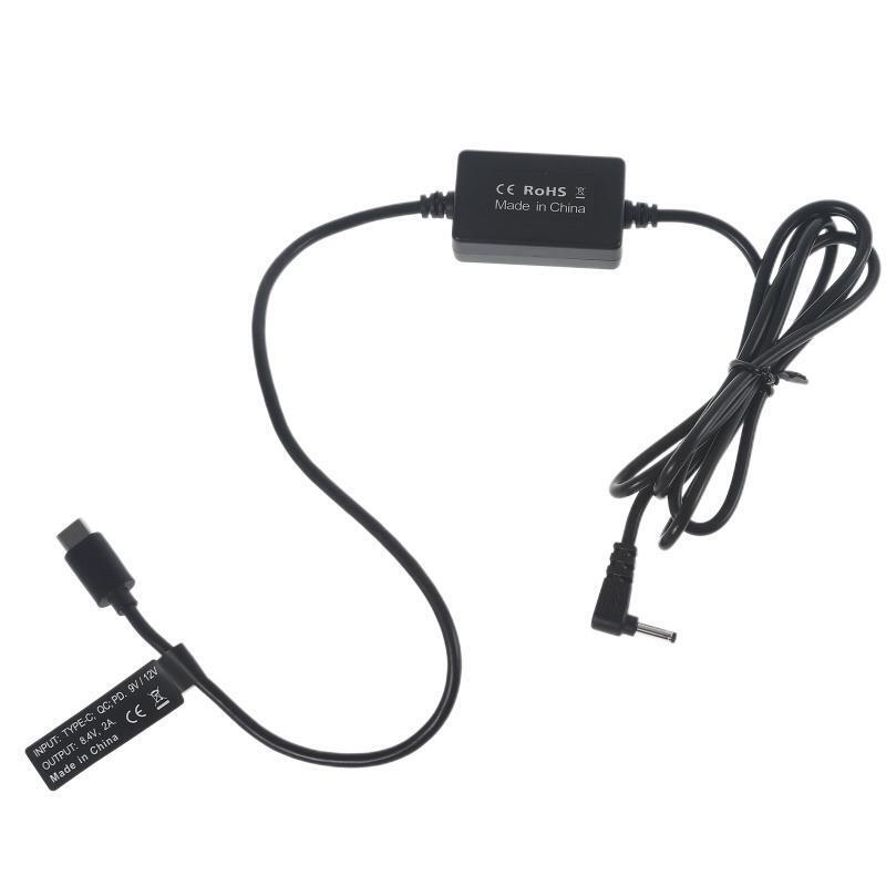 USB C 9V 12V PD to 8.4V 3.0x1.1mm Power Supply Cable for Bike LED Lamp Light