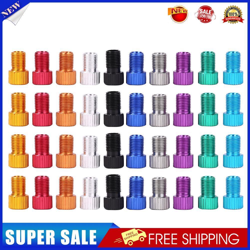 40pcs Bicycle Valve Adapters MTB Road Bike Presta to Schrader Valve Adapter