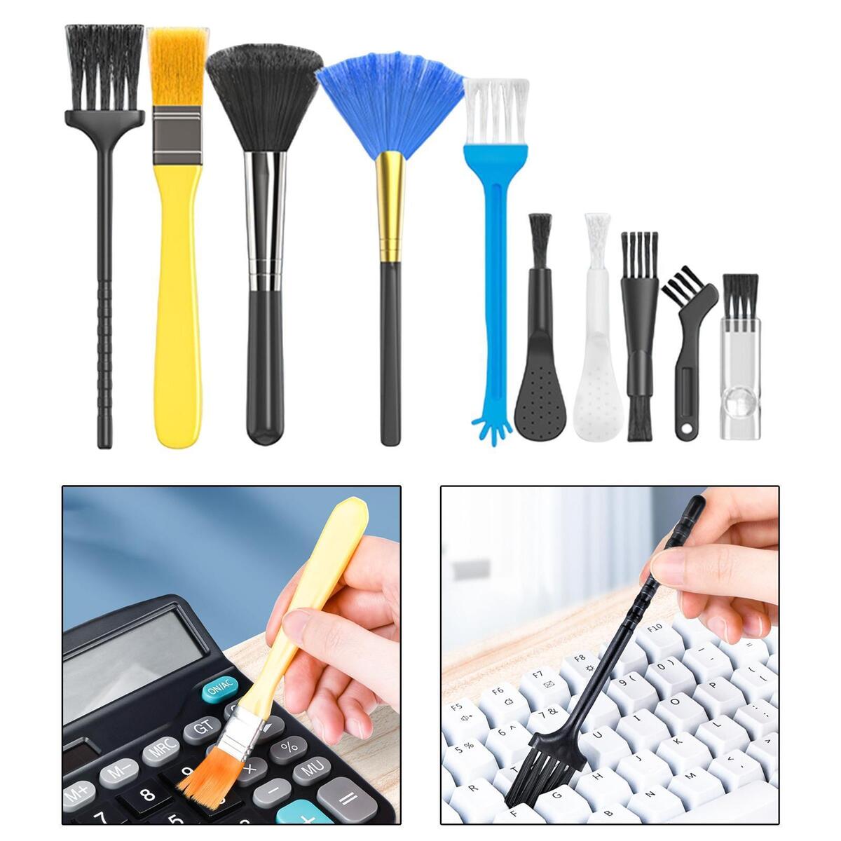 10Pcs Keyboard Brush Kit Portable Anti Static Cleaner Tools for Electronics