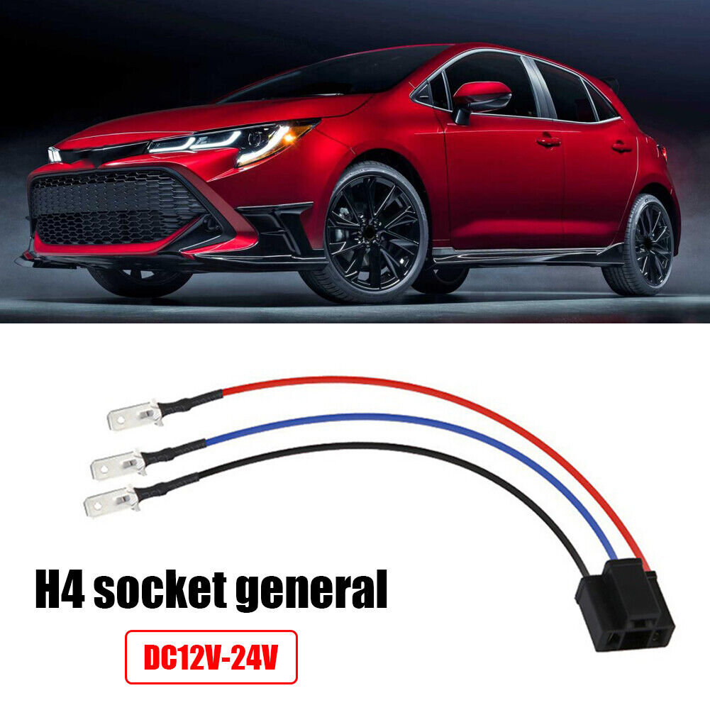 Car LED Headlight Lamp Socket Wiring Harness Female Connector Cable for H4