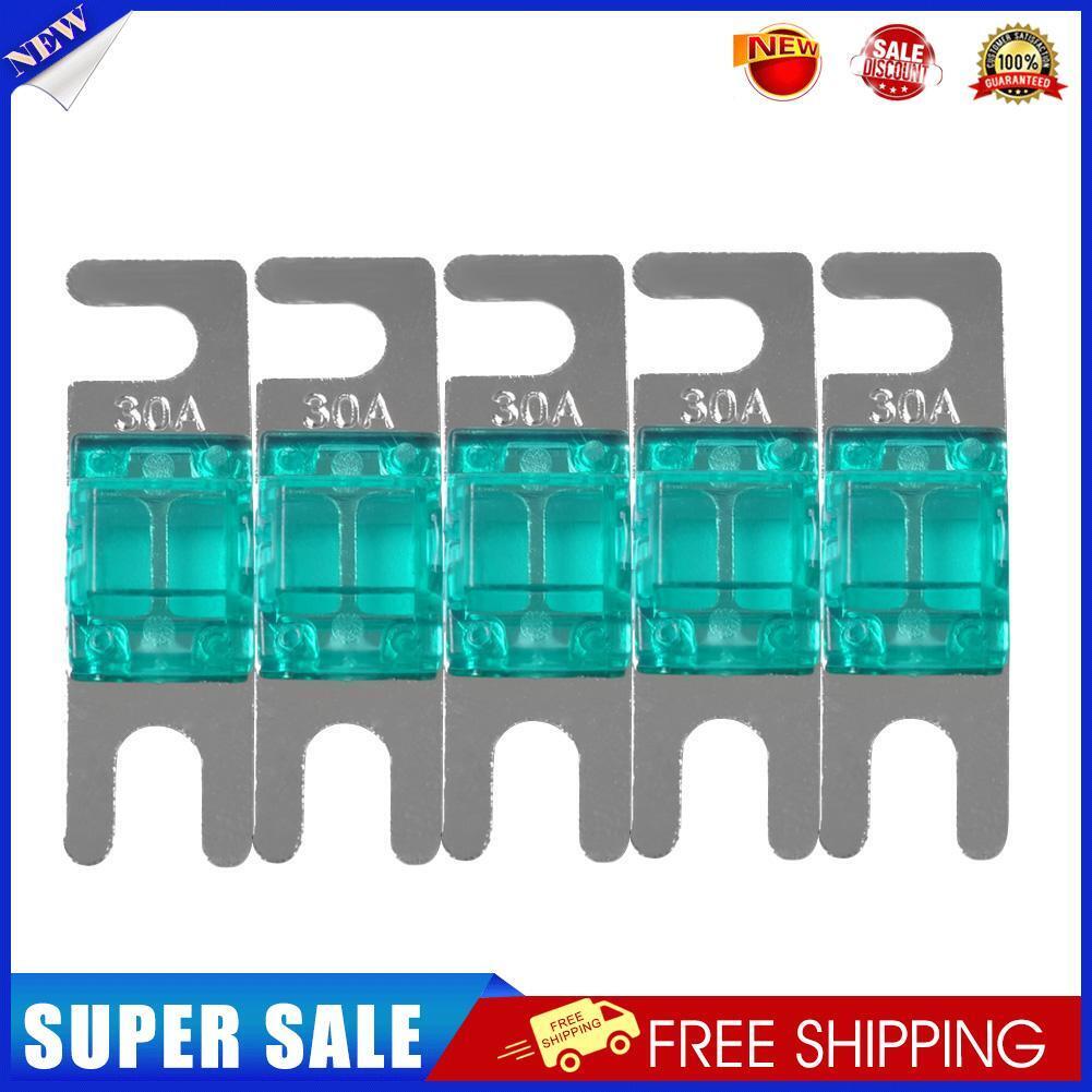 5pcs Nickel Plated Car Audio 32V AFS Mini ANL Fuses Auto Stud Fuses (30A)