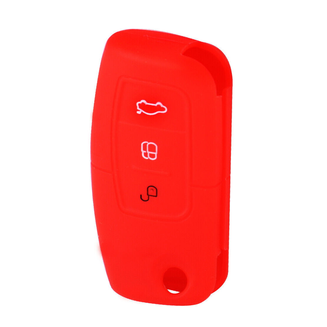 Red 3BTN Remote Key Fob Case Shell Silicone Cover Fit Ford Mondeo Kuga Galaxy Li
